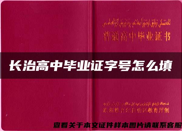 长治高中毕业证字号怎么填