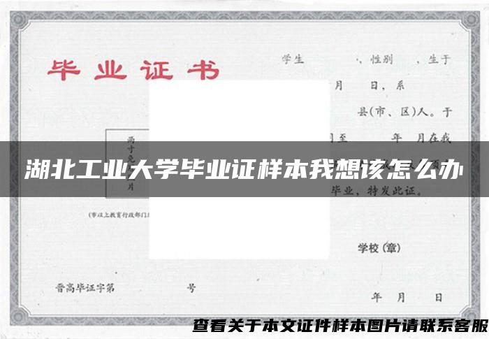 湖北工业大学毕业证样本我想该怎么办