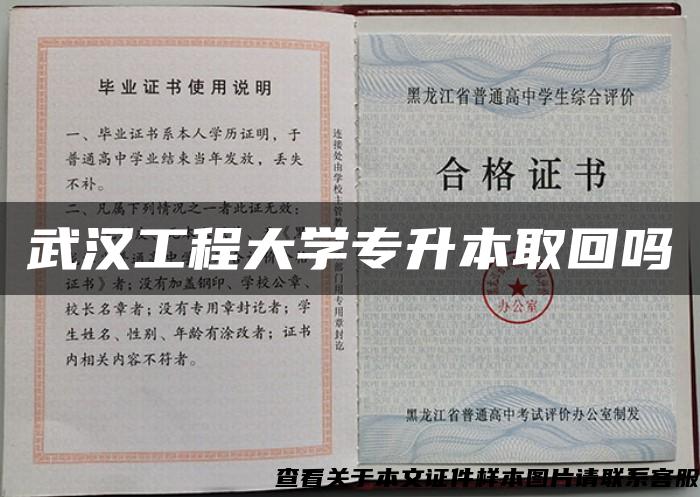 武汉工程大学专升本取回吗