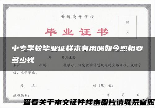 中专学校毕业证样本有用吗如今照相要多少钱