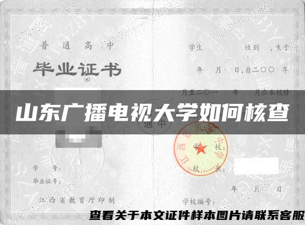 山东广播电视大学如何核查