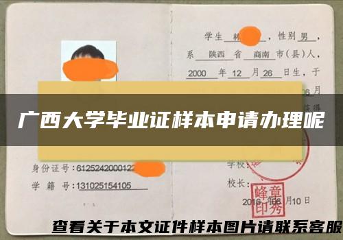 广西大学毕业证样本申请办理呢