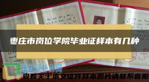 枣庄市岗位学院毕业证样本有几种