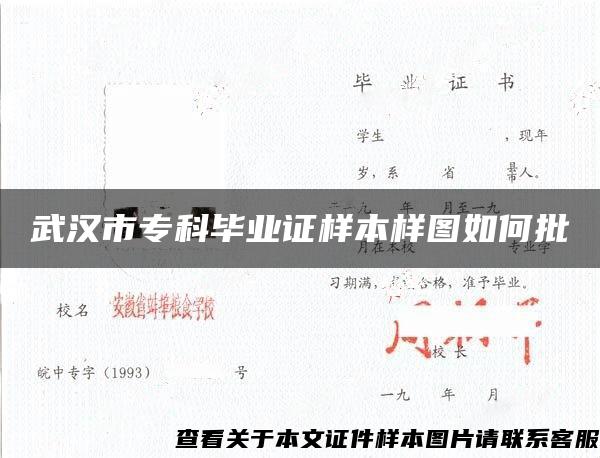 武汉市专科毕业证样本样图如何批