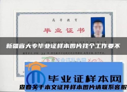 新疆省大专毕业证样本图片找个工作要不