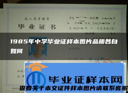 1985年中学毕业证样本图片品质各自如何