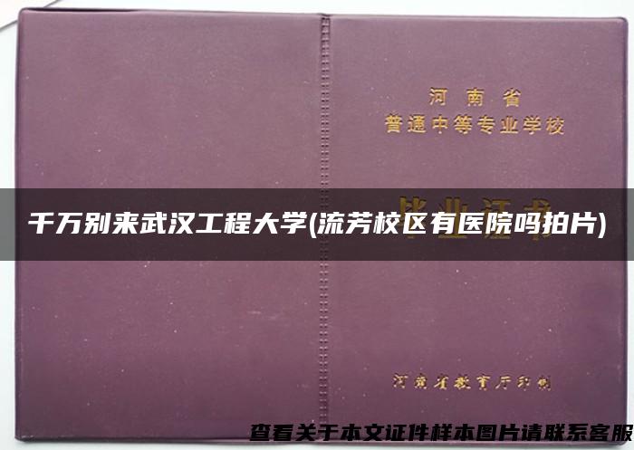 千万别来武汉工程大学(流芳校区有医院吗拍片)