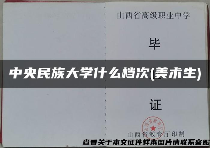 中央民族大学什么档次(美术生)