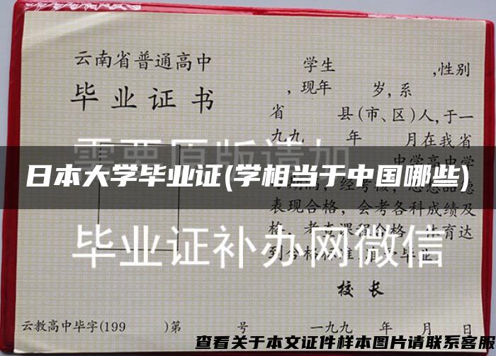 日本大学毕业证(学相当于中国哪些)