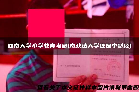 西南大学小学教育考研(南政法大学还是中财经)