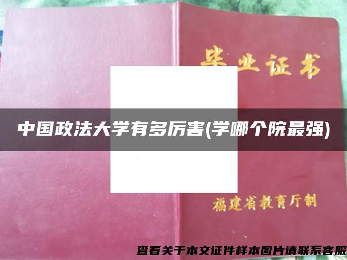 中国政法大学有多厉害(学哪个院最强)