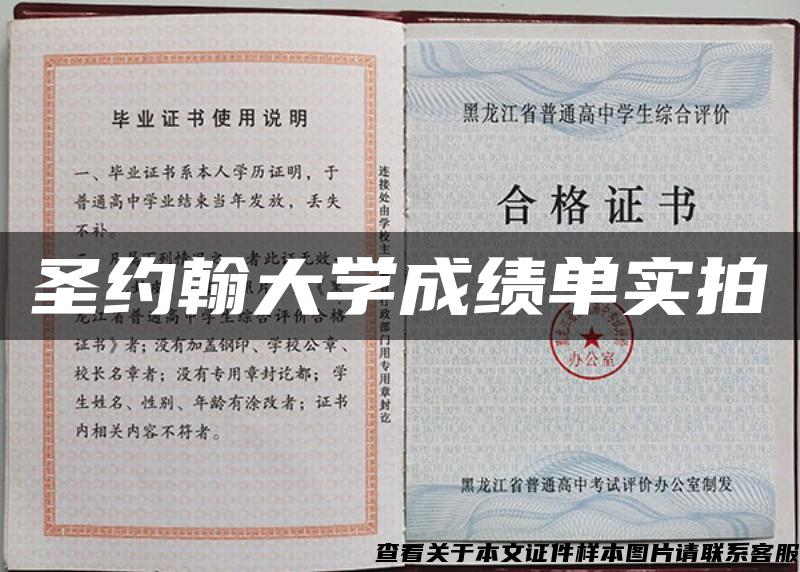 圣约翰大学成绩单实拍