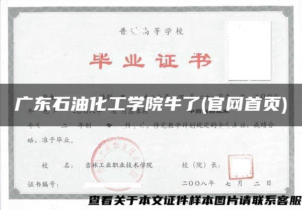 广东石油化工学院牛了(官网首页)