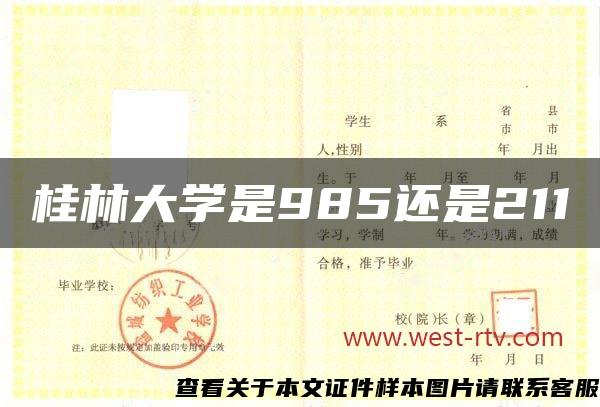 桂林大学是985还是211