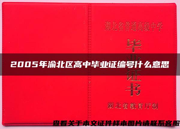 2005年渝北区高中毕业证编号什么意思