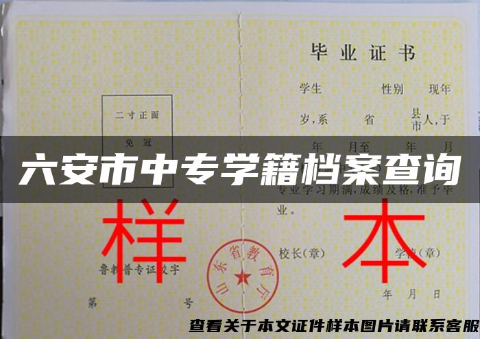 六安市中专学籍档案查询