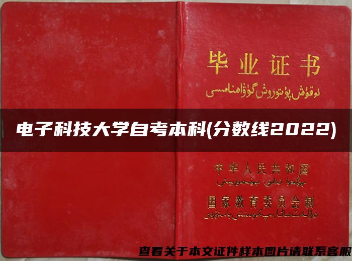 电子科技大学自考本科(分数线2022)