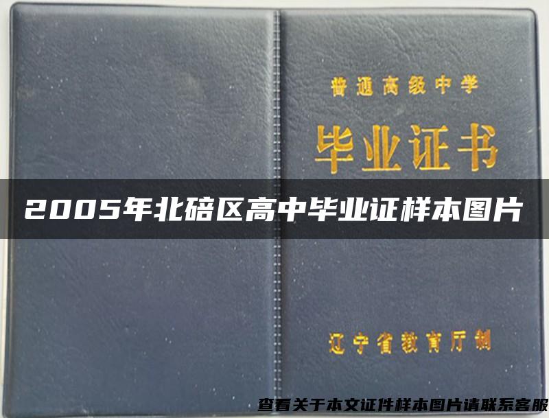 2005年北碚区高中毕业证样本图片