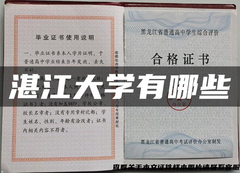 湛江大学有哪些