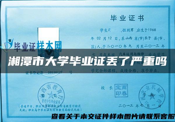 湘潭市大学毕业证丢了严重吗