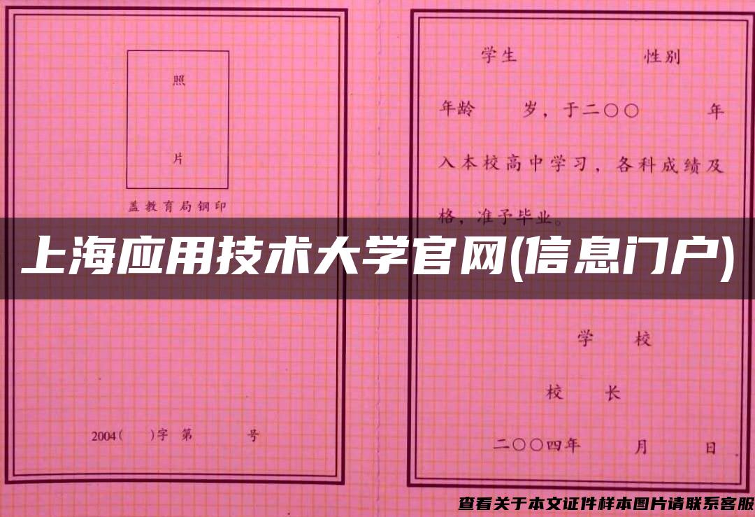 上海应用技术大学官网(信息门户)