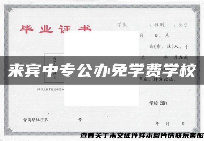 来宾中专公办免学费学校