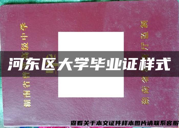 河东区大学毕业证样式