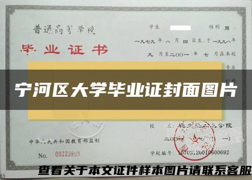 宁河区大学毕业证封面图片