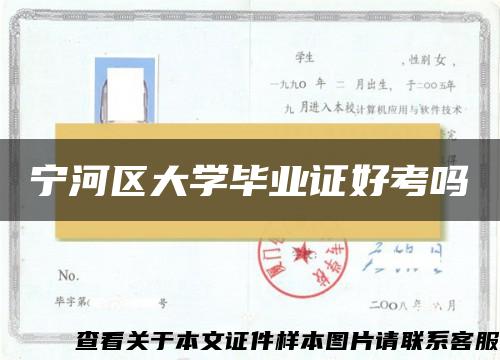 宁河区大学毕业证好考吗