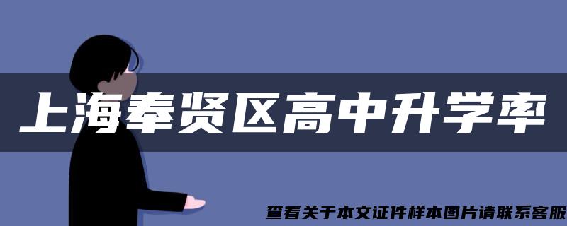 上海奉贤区高中升学率