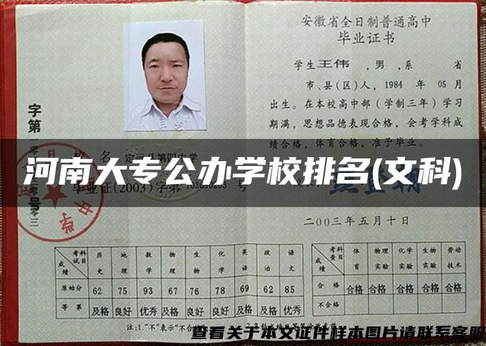 河南大专公办学校排名(文科)