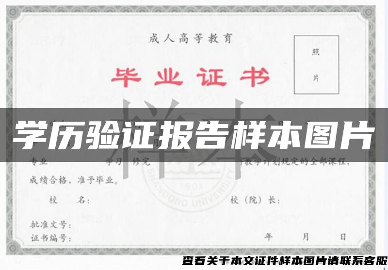 学历验证报告样本图片