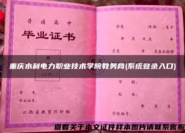 重庆水利电力职业技术学院教务网(系统登录入口)