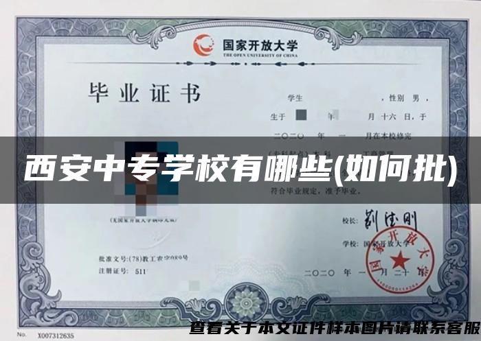 西安中专学校有哪些(如何批)