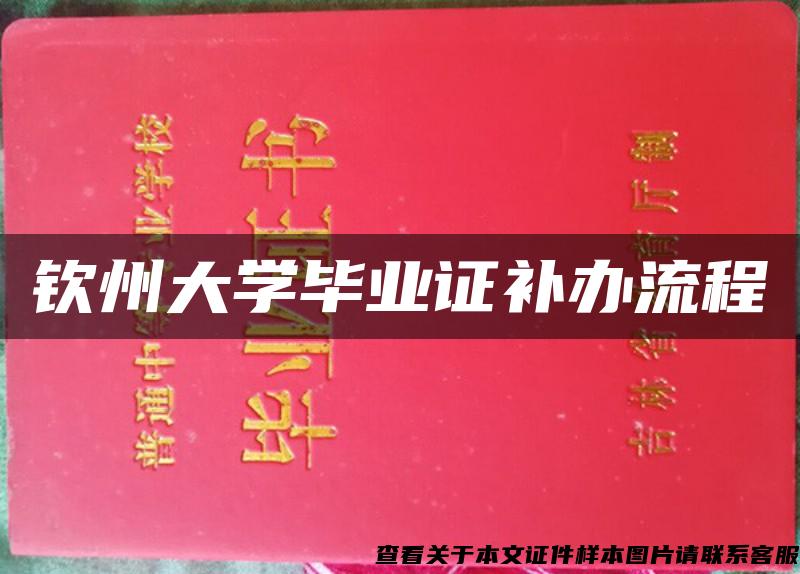 钦州大学毕业证补办流程