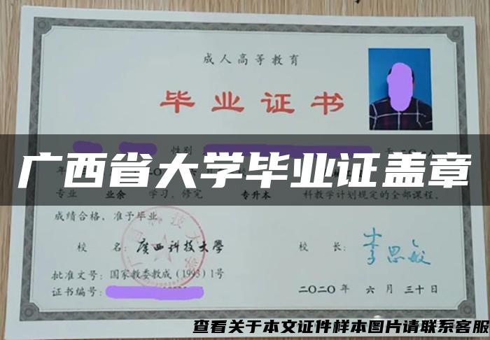 广西省大学毕业证盖章