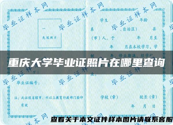 重庆大学毕业证照片在哪里查询