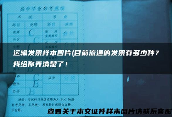 运输发票样本图片(目前流通的发票有多少种？我给你弄清楚了！