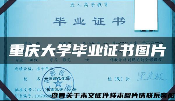 重庆大学毕业证书图片