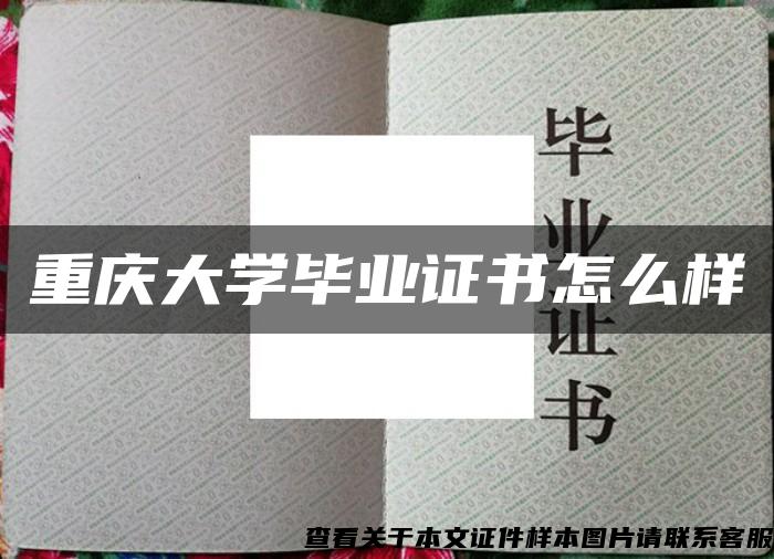 重庆大学毕业证书怎么样