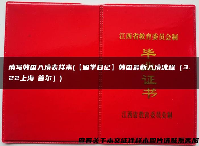 填写韩国入境表样本(【留学日记】韩国最新入境流程（3.22上海→首尔）)