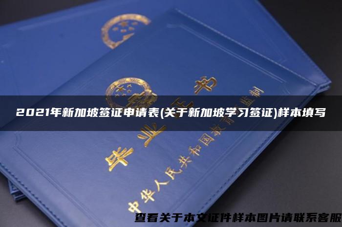 2021年新加坡签证申请表(关于新加坡学习签证)样本填写