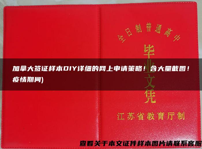 加拿大签证样本DIY详细的网上申请策略！含大量截图！疫情期间)