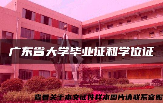 广东省大学毕业证和学位证