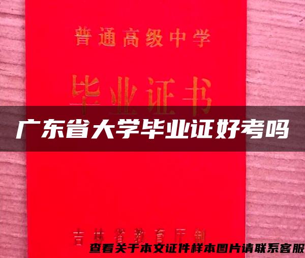 广东省大学毕业证好考吗