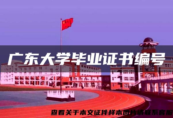 广东大学毕业证书编号