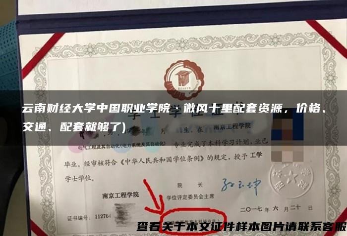 云南财经大学中国职业学院·微风十里配套资源，价格、交通、配套就够了)