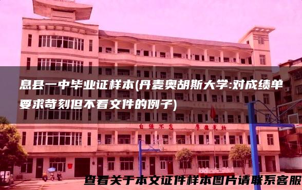 息县一中毕业证样本(丹麦奥胡斯大学:对成绩单要求苛刻但不看文件的例子)