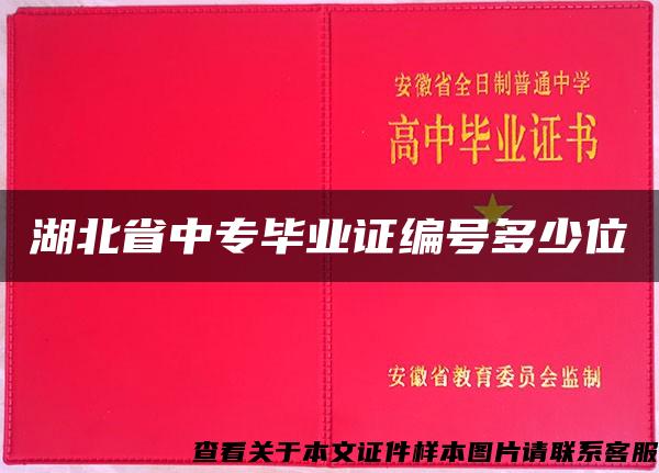 湖北省中专毕业证编号多少位