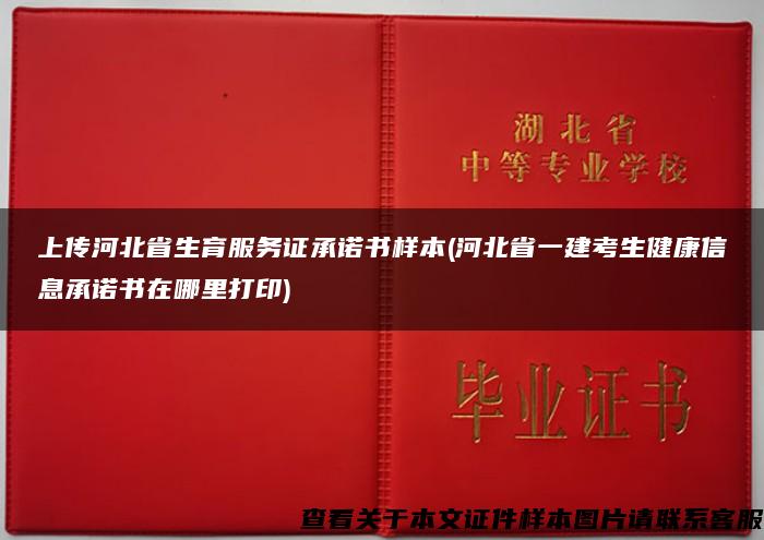 上传河北省生育服务证承诺书样本(河北省一建考生健康信息承诺书在哪里打印)